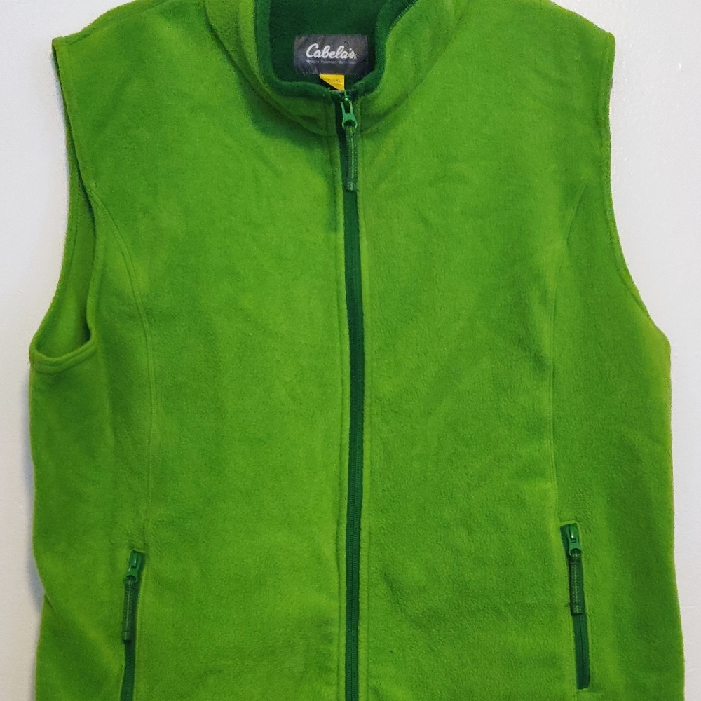 Women's Cabela's Green Fleece Sweater Vest
